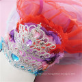 Crown Tiara Wreath Long Veil Princess Kids Headband Children's Party Festival Hair Accessories Hairband Korean Handmade Gift